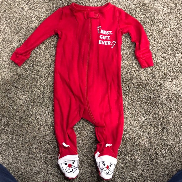 The Children’s Place Christmas One Piece Pajamas Size 0-3 months - Picture 1 of 4